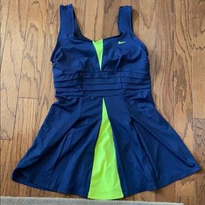 Nike Dri-Fit Navy & Volt Tennis Dress